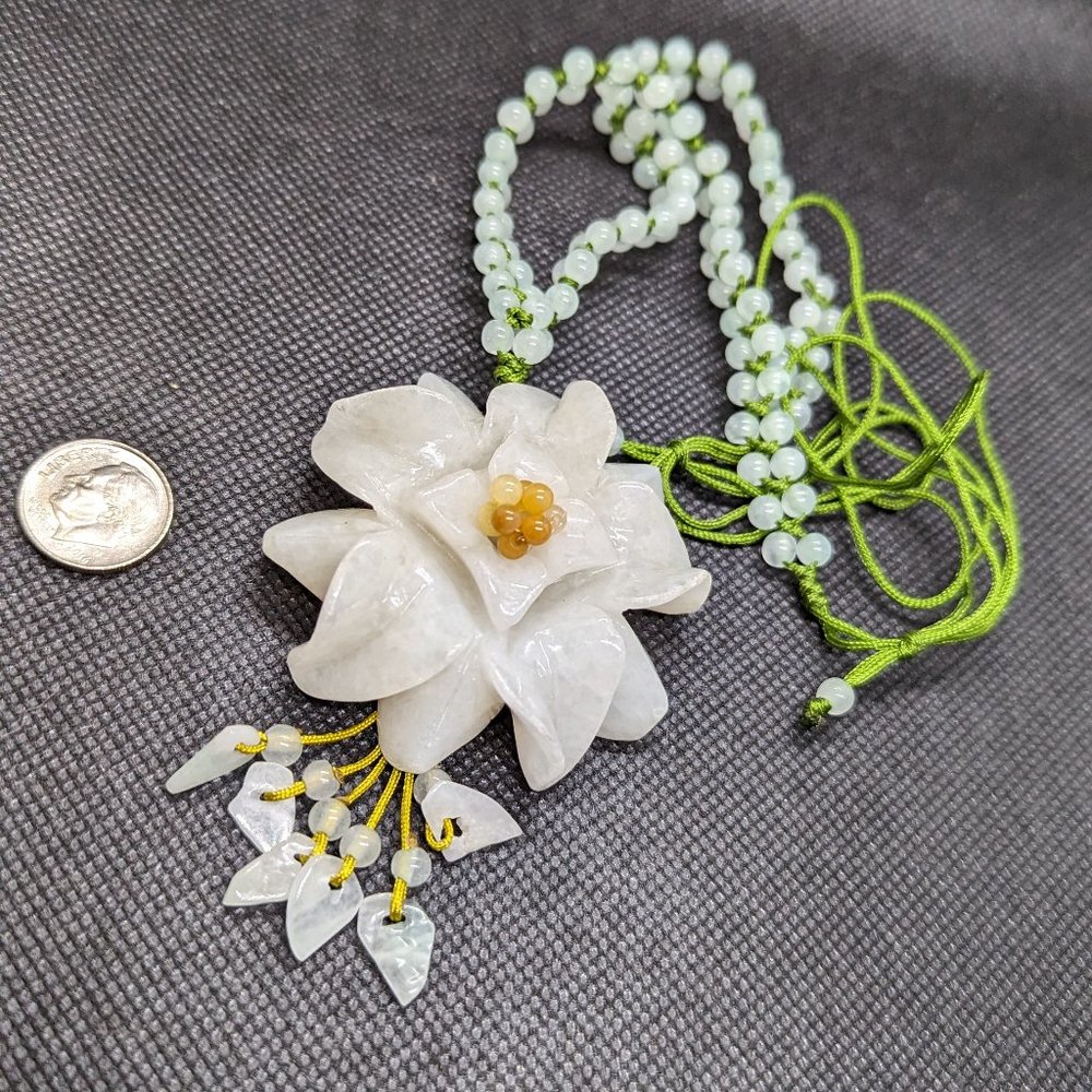 Macreme and Jade necklace